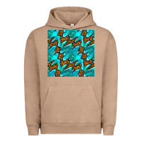 Pigment Burro turquoise leopard seamless pattern Urban Hoodie - BundleAndBundleShop