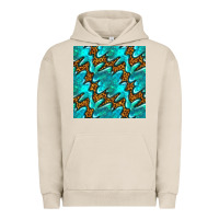 Pigment French Oak turquoise leopard seamless pattern Urban Hoodie - BundleAndBundleShop