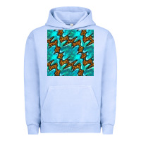 Pigment Grape Ice turquoise leopard seamless pattern Urban Hoodie - BundleAndBundleShop