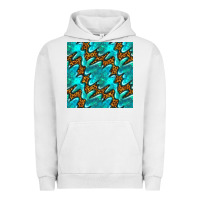 Pigment Lunar Rock turquoise leopard seamless pattern Urban Hoodie - BundleAndBundleShop
