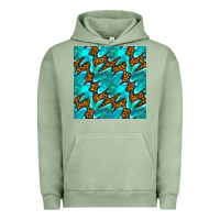 Turquoise Leopard Seamless Pattern Urban Hoodie | Teevron