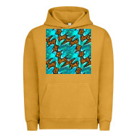 Pigment Peanut Butter turquoise leopard seamless pattern Urban Hoodie - BundleAndBundleShop
