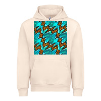 Sandshell turquoise leopard seamless pattern Urban Hoodie - BundleAndBundleShop