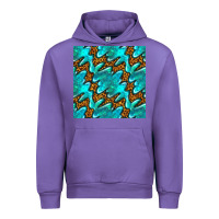 Tulip turquoise leopard seamless pattern Urban Hoodie - BundleAndBundleShop