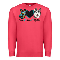 Cardinal peace love huskies Premium Sweatshirt - RanaPortraitStore