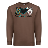 Chestnut peace love huskies Premium Sweatshirt - RanaPortraitStore