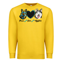 Lemon peace love huskies Premium Sweatshirt - RanaPortraitStore