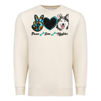 Sandshell peace love huskies Premium Sweatshirt - RanaPortraitStore