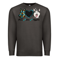 Smoke peace love huskies Premium Sweatshirt - RanaPortraitStore