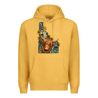 Mustard idaho map long haired cow Premium Hoodie - Jasminsmagicworld