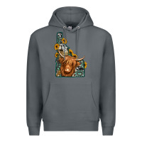 Rock idaho map long haired cow Premium Hoodie - Jasminsmagicworld