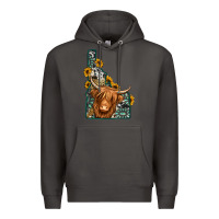 Smoke idaho map long haired cow Premium Hoodie - Jasminsmagicworld