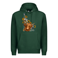 Sports Green idaho map long haired cow Premium Hoodie - Jasminsmagicworld