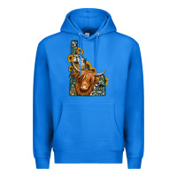 True Royal idaho map long haired cow Premium Hoodie - Jasminsmagicworld