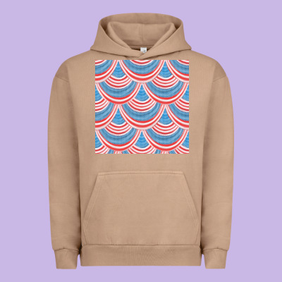 American Flag Seamless Pattern Urban Hoodie Designed By Bundleandbundleshop