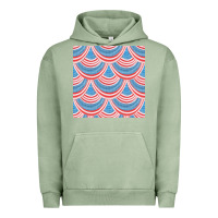 Pigment Oil Green american flag seamless pattern Urban Hoodie - BundleAndBundleShop
