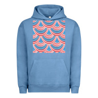 Pigment Pebble Blue american flag seamless pattern Urban Hoodie - BundleAndBundleShop