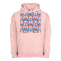 Pigment Salmon american flag seamless pattern Urban Hoodie - BundleAndBundleShop