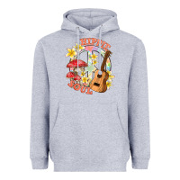 Heather Grey hippie soul with peace Heavyweight Hoodie - texasbilliewilder