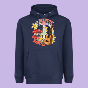 Hippie Soul With Peace Heavyweight Hoodie Designed By Texasbilliewilder