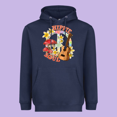 Hippie Soul With Peace Heavyweight Hoodie Designed By Texasbilliewilder
