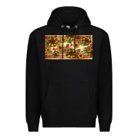Black juneteenth sunflower's licence plate template Premium Hoodie - Artiststas
