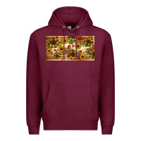 Burgundy juneteenth sunflower's licence plate template Premium Hoodie - Artiststas
