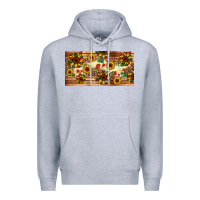 Heather Grey juneteenth sunflower's licence plate template Premium Hoodie - Artiststas