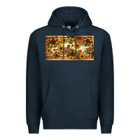 Navy juneteenth sunflower's licence plate template Premium Hoodie - Artiststas