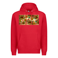 Red juneteenth sunflower's licence plate template Premium Hoodie - Artiststas