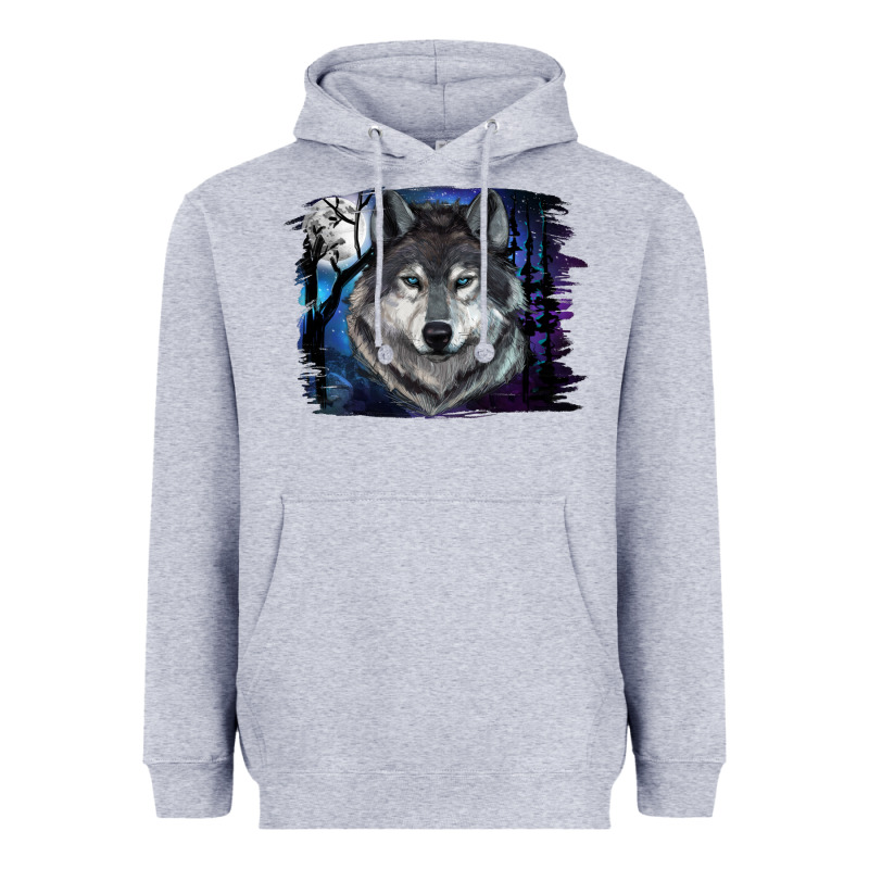 Wolf And Full Moon Heavyweight Hoodie by RanaPortraitStore | Teevron