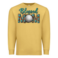 Antique Gold western blessed mom with volleyball Premium Sweatshirt - texasbilliewilder
