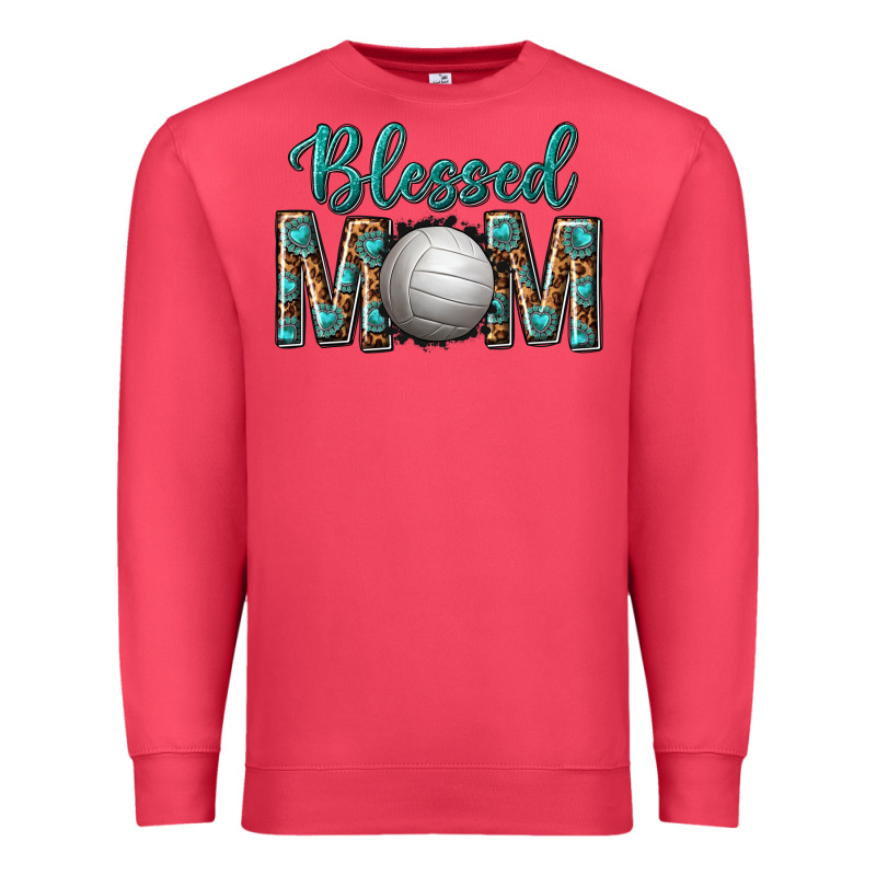 Western Blessed Mom With Volleyball Premium Sweatshirt by texasbilliewilder | Teevron