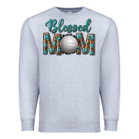 Heather Grey western blessed mom with volleyball Premium Sweatshirt - texasbilliewilder