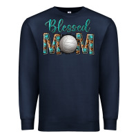 Navy western blessed mom with volleyball Premium Sweatshirt - texasbilliewilder