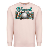 Pale Pink western blessed mom with volleyball Premium Sweatshirt - texasbilliewilder