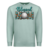 Seafoam western blessed mom with volleyball Premium Sweatshirt - texasbilliewilder