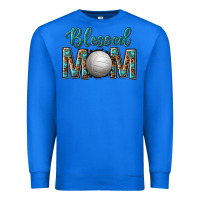 True Royal western blessed mom with volleyball Premium Sweatshirt - texasbilliewilder