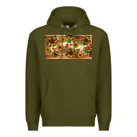 Army Green juneteenth sunflower's licence plate template Premium Hoodie - Artiststas