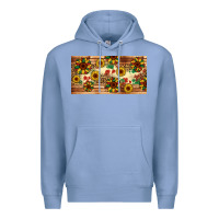 Colony Blue juneteenth sunflower's licence plate template Premium Hoodie - Artiststas