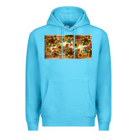 Ocean Blue juneteenth sunflower's licence plate template Premium Hoodie - Artiststas