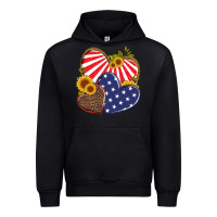 Black america heart and sunflower Urban Hoodie - Artiststas