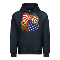 Navy america heart and sunflower Urban Hoodie - Artiststas