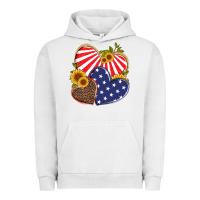 Pigment Lunar Rock america heart and sunflower Urban Hoodie - Artiststas