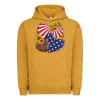 Pigment Peanut Butter america heart and sunflower Urban Hoodie - Artiststas