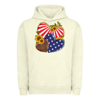 Pigment Pistachio america heart and sunflower Urban Hoodie - Artiststas