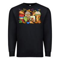 Black tacos coffee cups Premium Sweatshirt - Zillion Design Studio