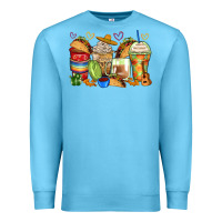 Ocean Blue tacos coffee cups Premium Sweatshirt - Zillion Design Studio