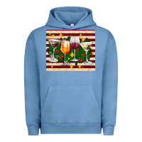 Pigment Pebble Blue Christmas cocktail Urban Hoodie - AdoDesignShop