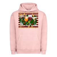 Pigment Salmon Christmas cocktail Urban Hoodie - AdoDesignShop